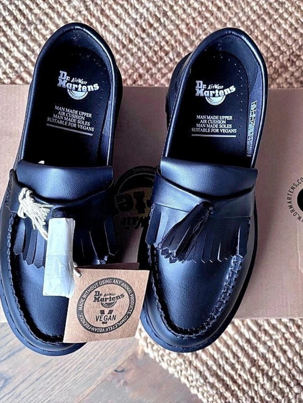 Dr. Martens Adrian Quad Mono Vegan Platform Loafers Black UK 5/EU 38/US 7 (women